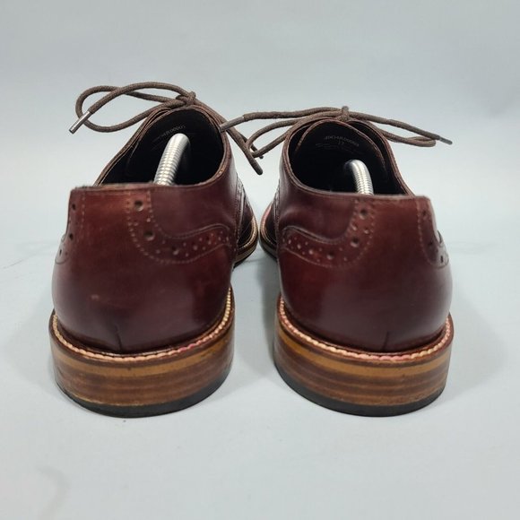 Joseph Abboud Wingtip Oxford Brouge Mens Dress Shoes Size 12 Chestnut Leather